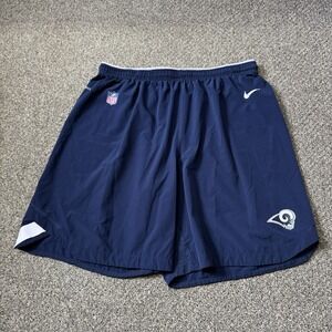 Nike LA Rams Shorts Mens 3XL Blue NFL On Field Dri Fit Equipment Training Casual